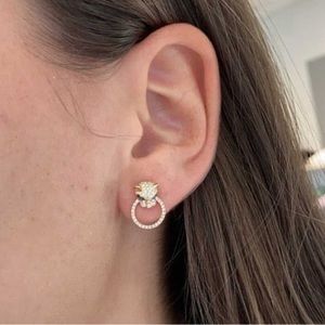 14k Diamond Panther Earrings